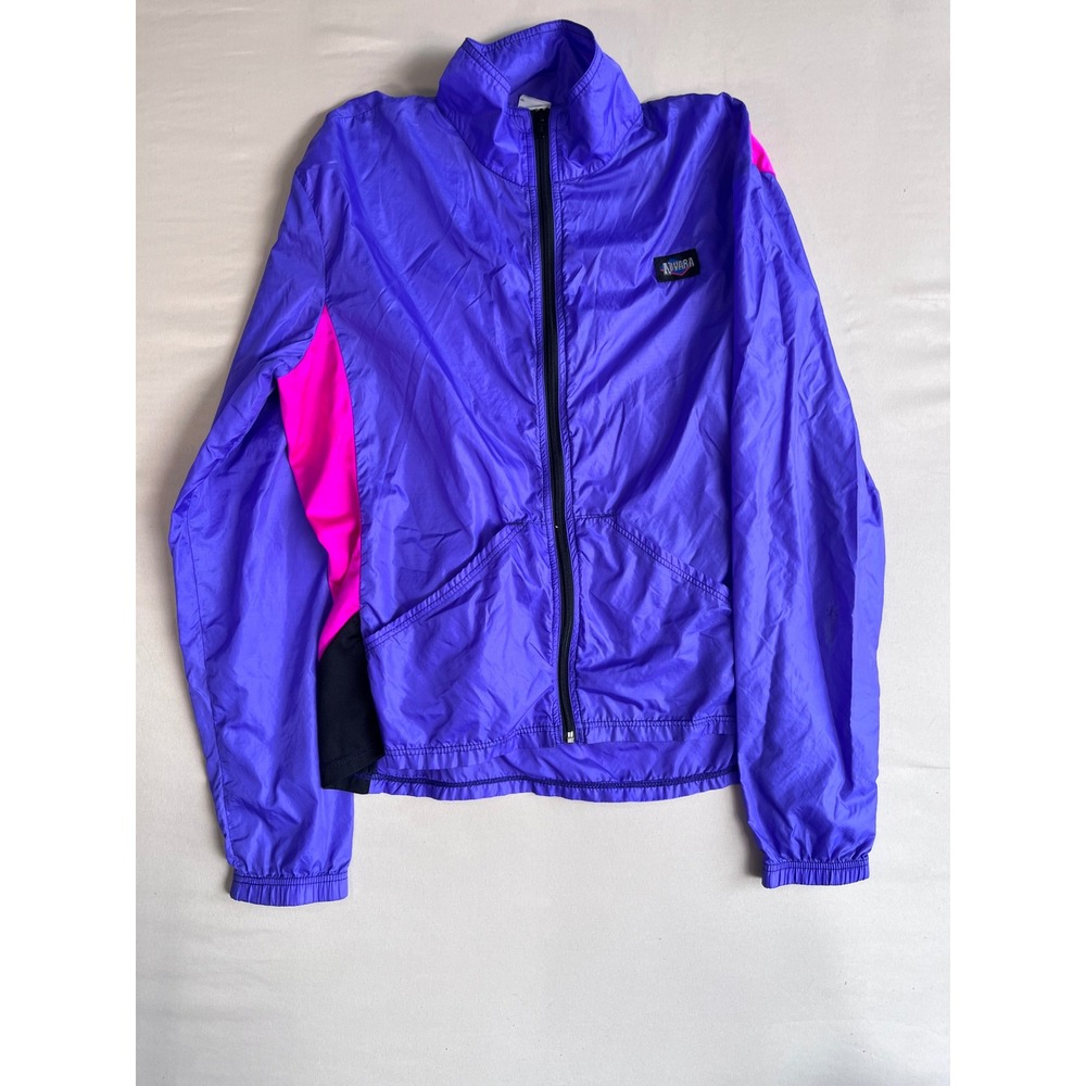Vintage 90's Novara Cycling Windbreaker Jacket Purple Pink Large Made in USA R15